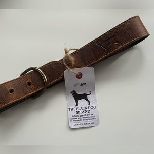 The Black Dog Leather Dog Collar
